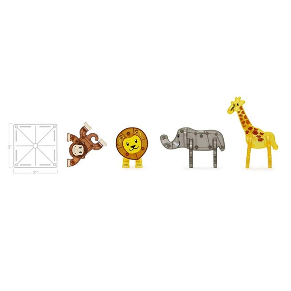 25pc Magna-Tiles Safari Animals Kids Childrens Magnetic Construction Toy Set 3y+ Carousel 2