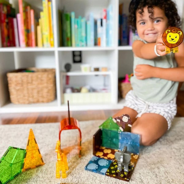 25pc Magna-Tiles Safari Animals Kids Childrens Magnetic Construction Toy Set 3y+ Carousel 3
