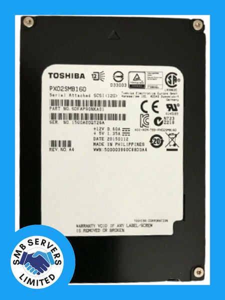 Toshiba PX02SMB160 1.6TB SAS 12Gb Enterprise SSD Carousel 1