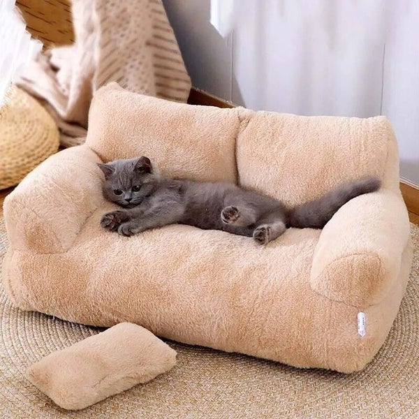 Luxurious Plush Sofa Bed for Cats and Small Dogs Carousel 2