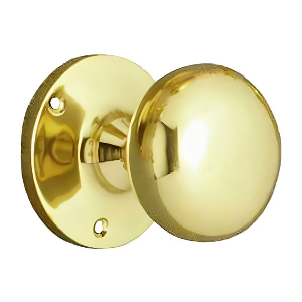 Superior Brass Colonial Door Knob on Rose Passage Set Carousel 1