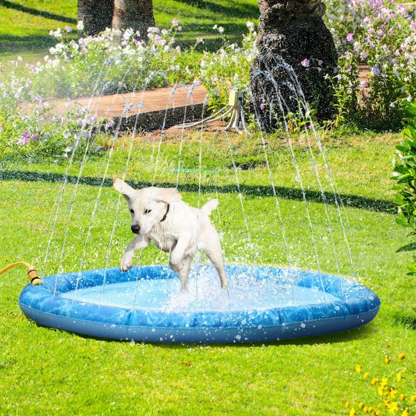 Pet Dog Sprinkler Splash Pad Mat,Sprinkler Pool Carousel 9