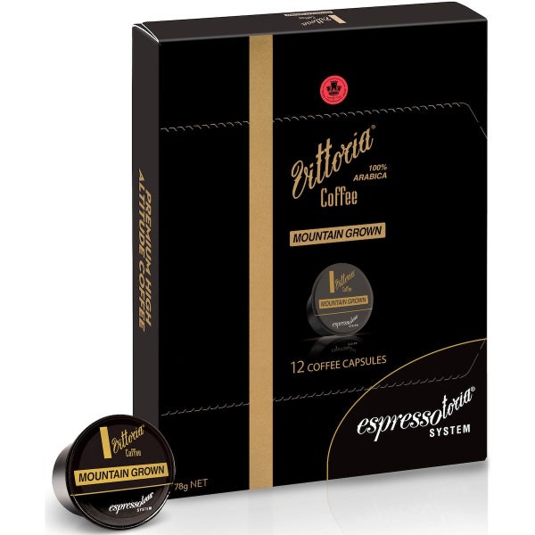Vittoria Espresso Mountain Grown Coffee Pods Capsules 12 Pack Carousel 1