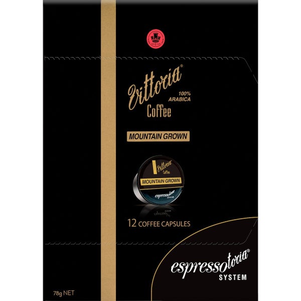 Vittoria Espresso Mountain Grown Coffee Pods Capsules 12 Pack Carousel 2