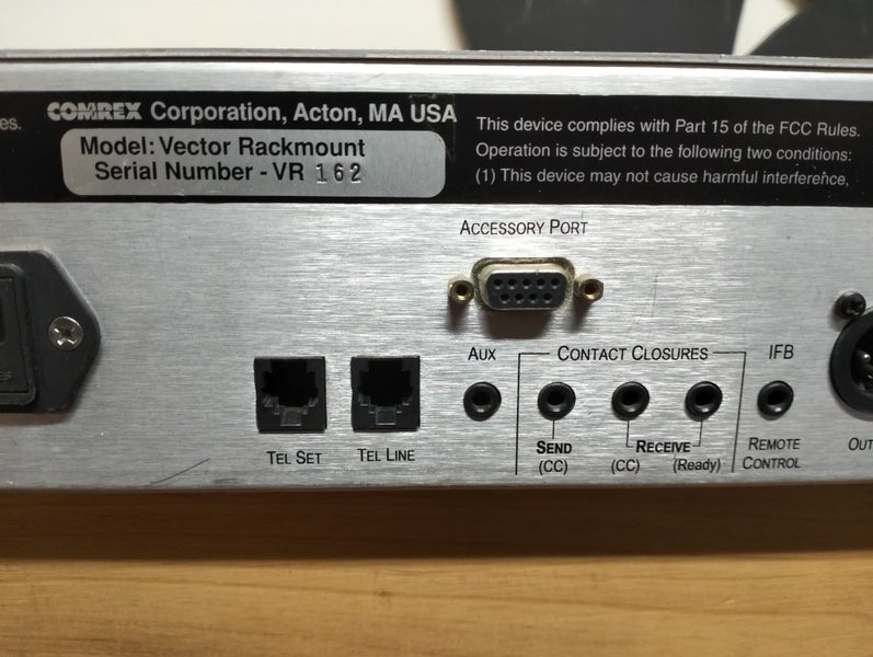 DIGITAL AUDIO TRANSMISSION DEVICE- COMREX VECTOR Carousel 8