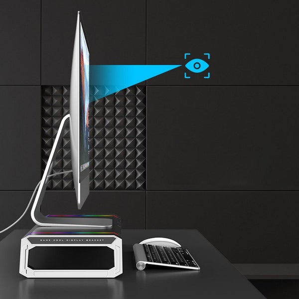 RGB Gaming Computer Monitor Stand Lifter with Drawer - White Carousel 5