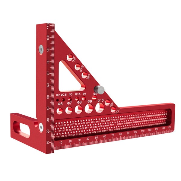 22.5-90 degree woodworking square 3D Multi Angle Measuring Ruler Metric Aluminum Carousel 8