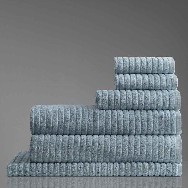 Alessia Cotton Bamboo Rib 6 Piece Towel Set Carousel 1