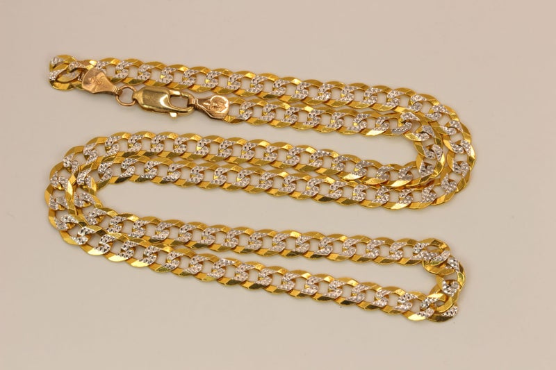 9ct Gold Two-tone curb-link chain Carousel 1