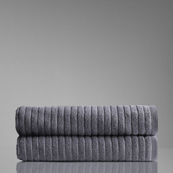Alessia Cotton Bamboo Rib Bath Sheet Twin Pack Carousel 1