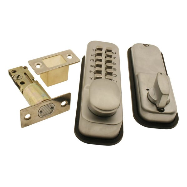 Deadbolt Mortice Digital Pin Pad Lock Chrome Carousel 1