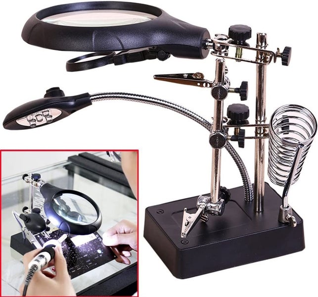 NEW LED Light Soldering Station w/h Magnifier Clamp Carousel 1