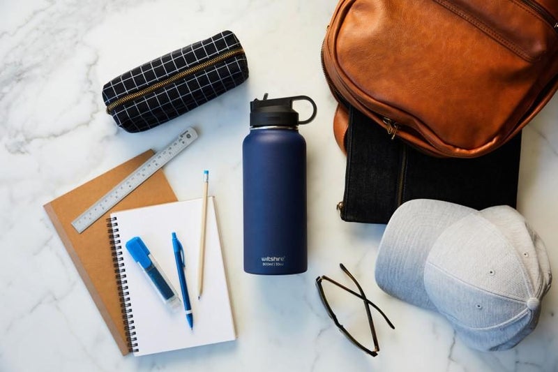 Wiltshire Stainless Steel Bottle Navy 900ml Carousel 6