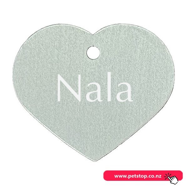 Pet Name Tag - "Nala" - Silver Heart Carousel 1