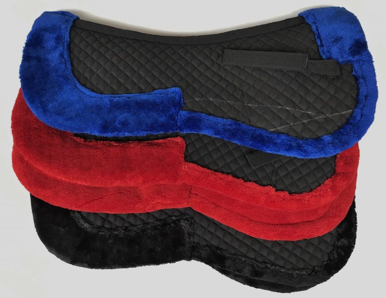 Stock Clearing Sale 2 X Horse Saddle Comfy Half Pad with Synthetic Furr Lining Carousel 2