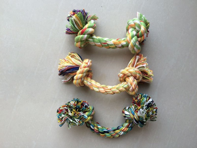 PET LOVERS ROPE CHEW BONE DOG TOY MEDIUM Carousel 2