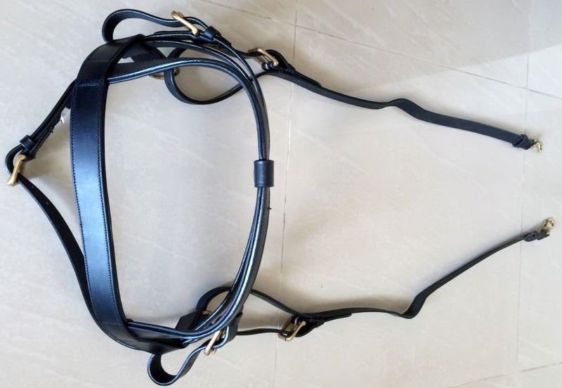 DOG CARTING/DRAFTING HARNESS IN REAL GENUINE LEATHER LARGE & X LARGE SIZES Carousel 2