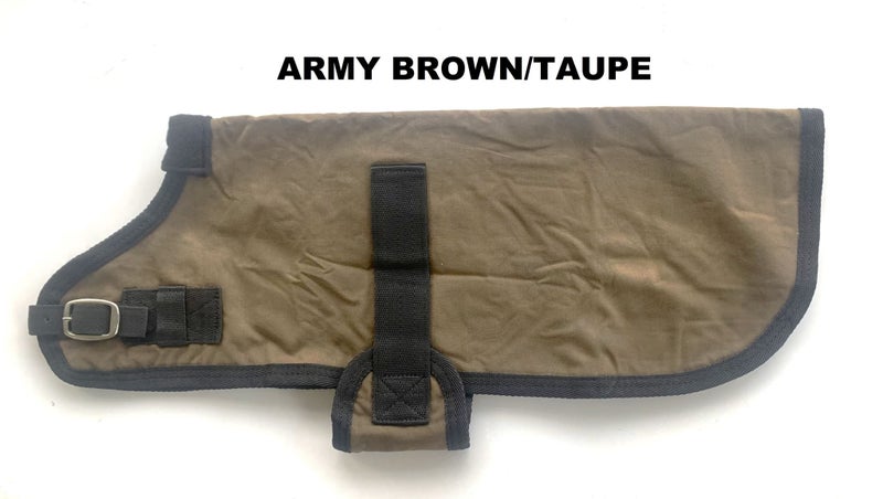 OILSKIN DOG JACKET WATER PROOF, DOUBLE LAYERED - IN 2 SIZES - FREE SHIPPING Carousel 1