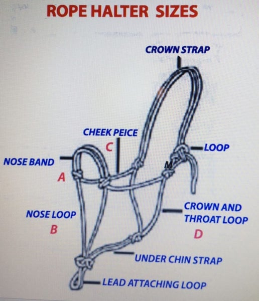 MINI HORSE ROPE HALTERS WITH PADDED NOSE BIT Carousel 7