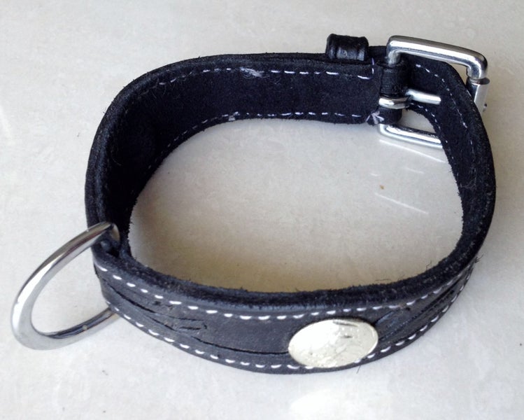 DOG COLLAR WESTERN STYLE REAL LEATHER SMALL & MED - FREE SHIPPING Carousel 2