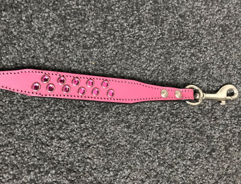 DIAMANTE STUDDED GENUINE LEATHER LEAD Carousel 1