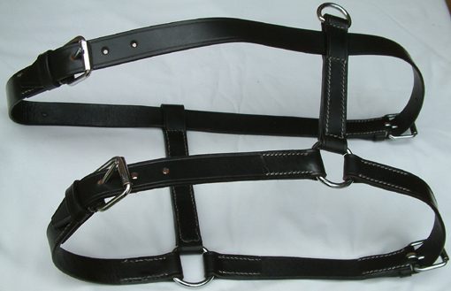 TRACKING/WORKING DOG HARNESS IN GENUINE LEATHER Carousel 7