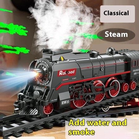 Metal Alloy Steam Locomotive Train Set Electric Carousel 2