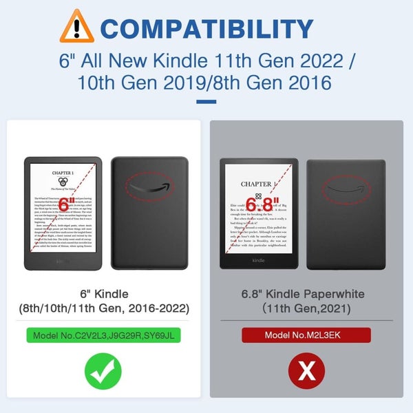 Case For 6' Kindle 11th Gen Kindle 10th Gen Kindle 8th Gen Ultra Lightweight ... Carousel 2