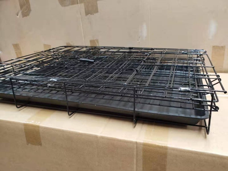 Pet Cage - 60cm Wide Collapsible Metal Pet Cage Black Carousel 7