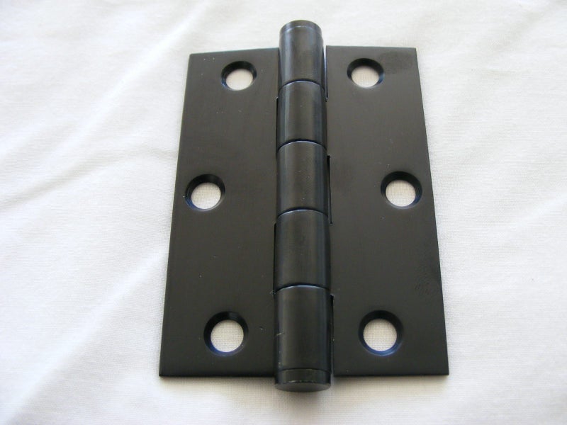 Box of 50 Pairs (100 Hinges) - Matt Black - 85mmx60mm (incl Screws) Carousel 2