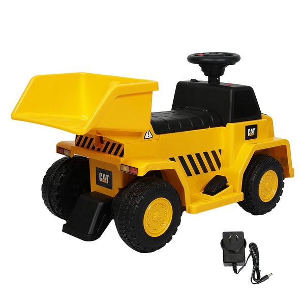 Ride On Dump Truck Electric CAT Liscenced Lights Kids Toddler Play Toy Outdoor Carousel 1