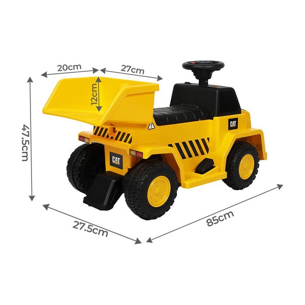 Ride On Dump Truck Electric CAT Liscenced Lights Kids Toddler Play Toy Outdoor Carousel 10