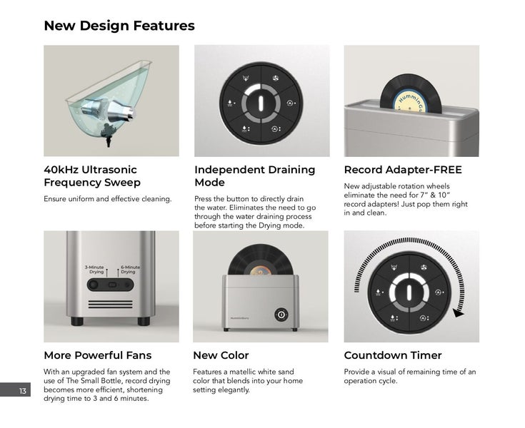 HumminGuru NOVA improved Ultrasonic Record Cleaner Carousel 2