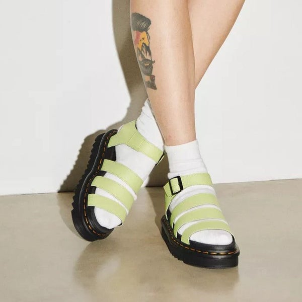 Dr Martens Blaire Lime Green Athena 3 Strap Sandal Carousel 2