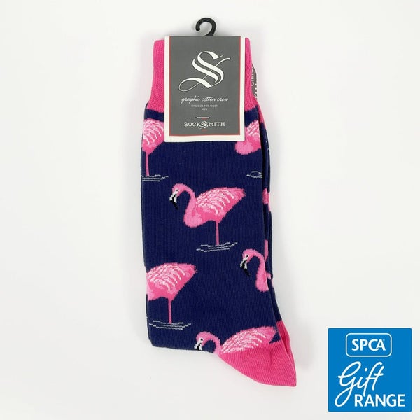 Sock Smith - Flamingo Navy Carousel 1