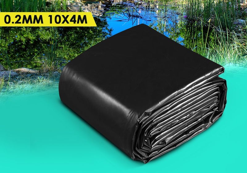 4x10m Pond Pool Liner HDPE Fish Waterfall Water Garden 4x10m Pond Skin Pad Black Carousel 2