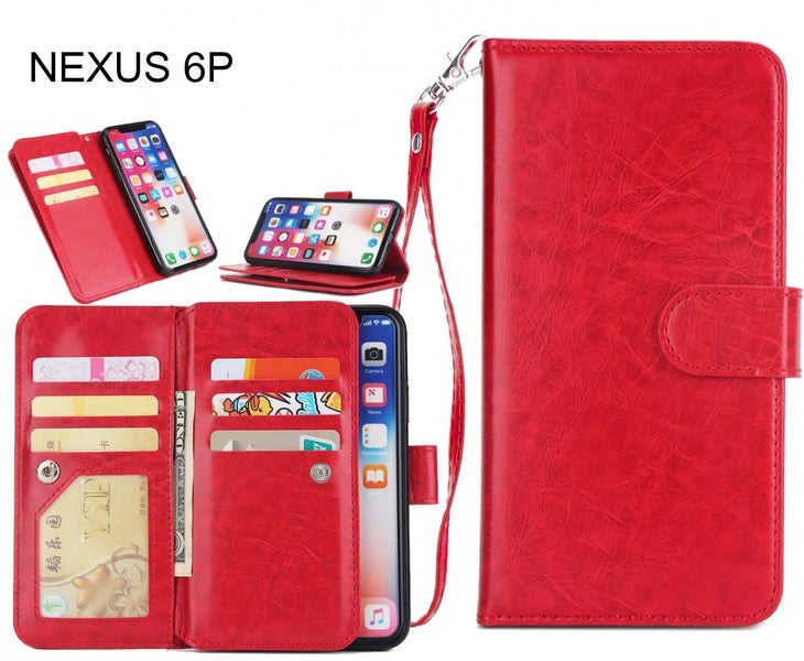 NEXUS 6P Case triple wallet leather case 9 card slots Carousel 1