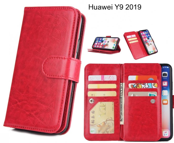Huawei Y9 2019 Case triple wallet leather case 9 card slots Carousel 1