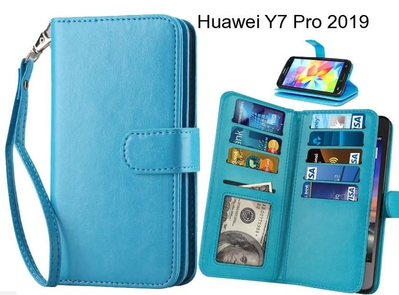 Huawei Y7 Pro 2019 case Double Wallet leather case 9 Card Slots Carousel 1