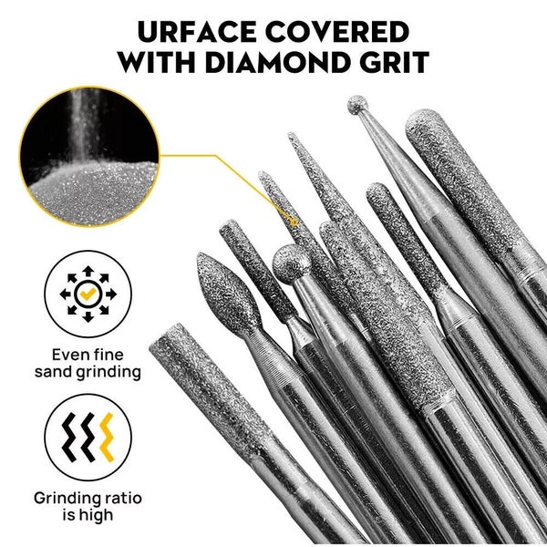 NEW new Masonry Carving Set Polishing Diamond Burrs Rotary Tool*Hot SALE Carousel 2