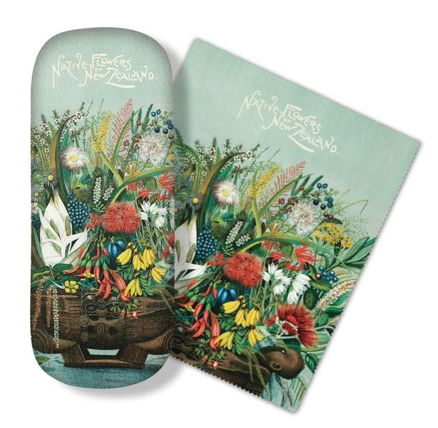 Glasses Case and Lens Cloth Set - Native Flowers Carousel 1