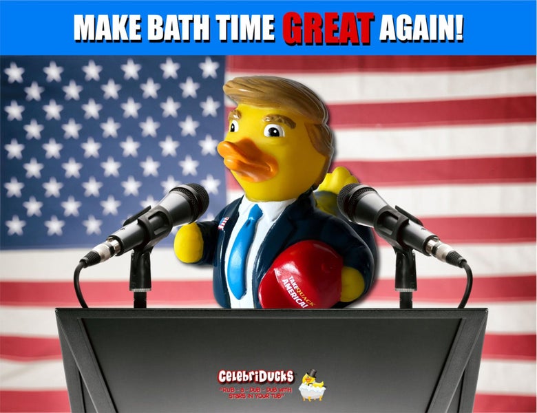 CelebriDucks - The Donald Trump Duck - Floating Rubber Ducks - Collectible Bath Carousel 3