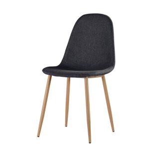 Morrin Dark Grey Fabric Dining Chair with Natural Legs62863860621441118