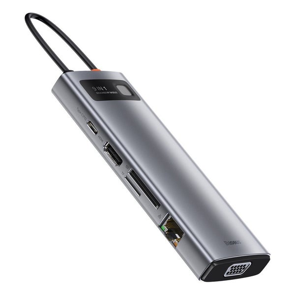 9 in 1 Type C to USB 3.0X3 HUB HDMI 4K PD 100w RJ45 TF/SD VGA Carousel 1
