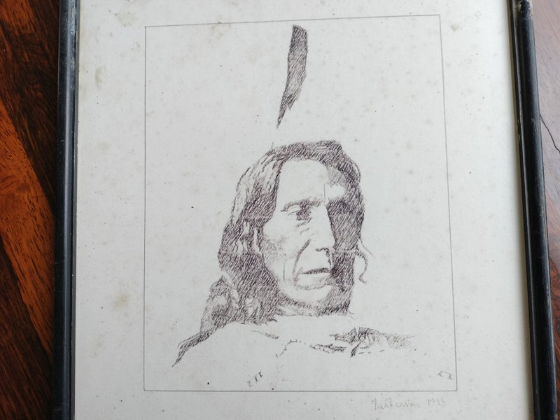 Mysterious Signed Drawing Portrait(a/f) Carousel 2