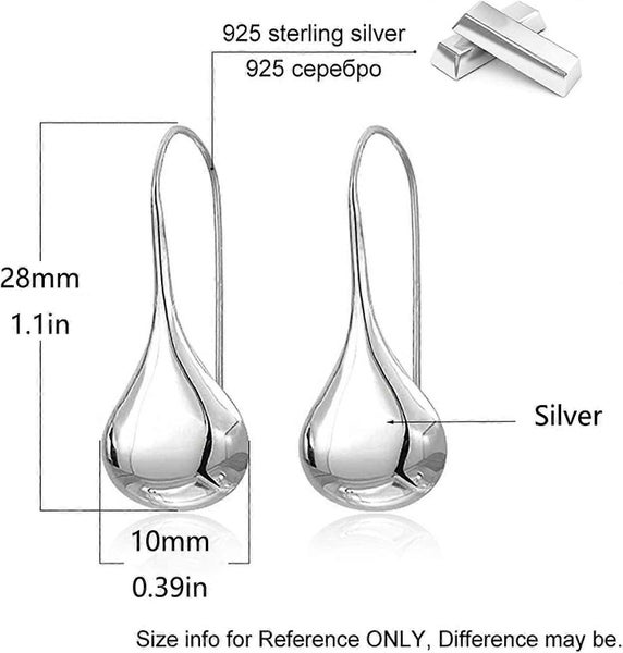 S925 Sterling Silver Ear Needle With Teardrop Waterdrop Earrings62934719547777111