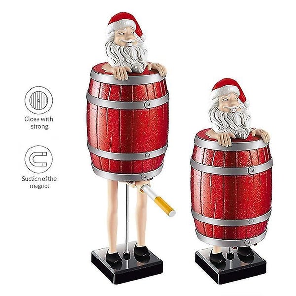 Automatic Santa Claus Creative Spoof Cigarette Box Dispenser Storage Case Funny Carousel 1