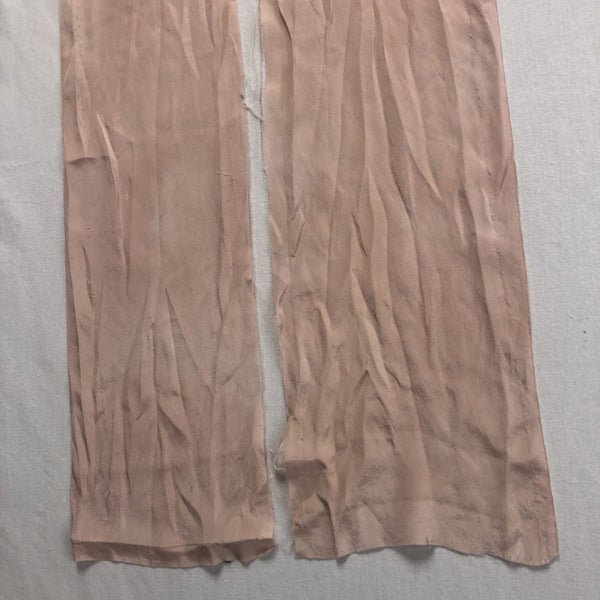 Vintage Japanese Kimono Pink Silk Lining Fabric Pieces X2 Carousel 2