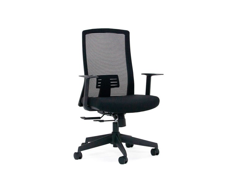 Knight's Eagle Mesh Back Chair, Black Upholstery Seat, With Armrest, Assembled Carousel 1