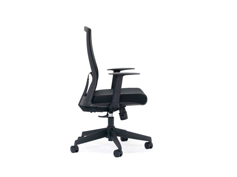 Knight's Eagle Mesh Back Chair, Black Upholstery Seat, With Armrest, Assembled Carousel 3